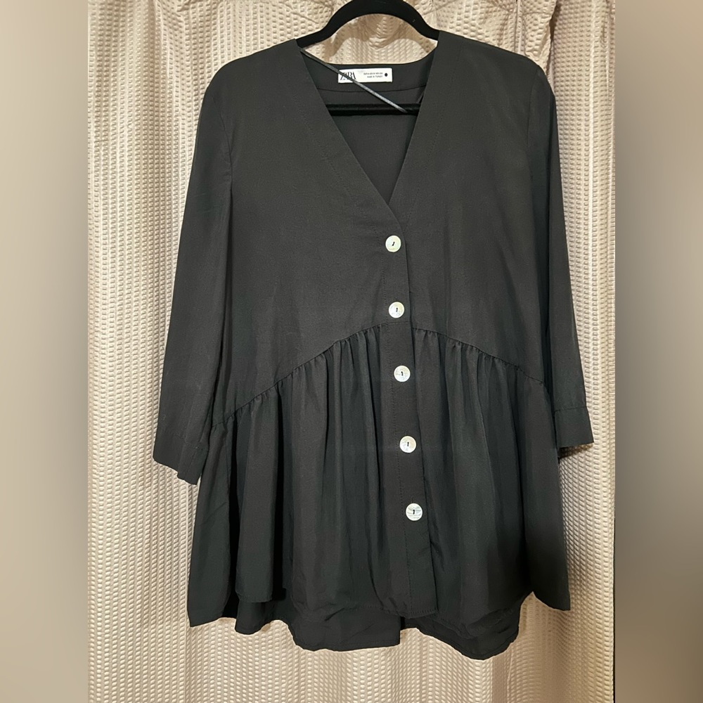Black Zara blouse with buttons (only worn once)